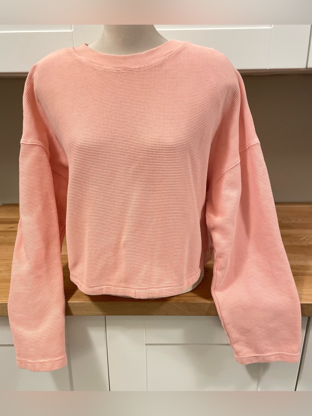 Fabletics Peach Waffle-Knit Oversized Top
